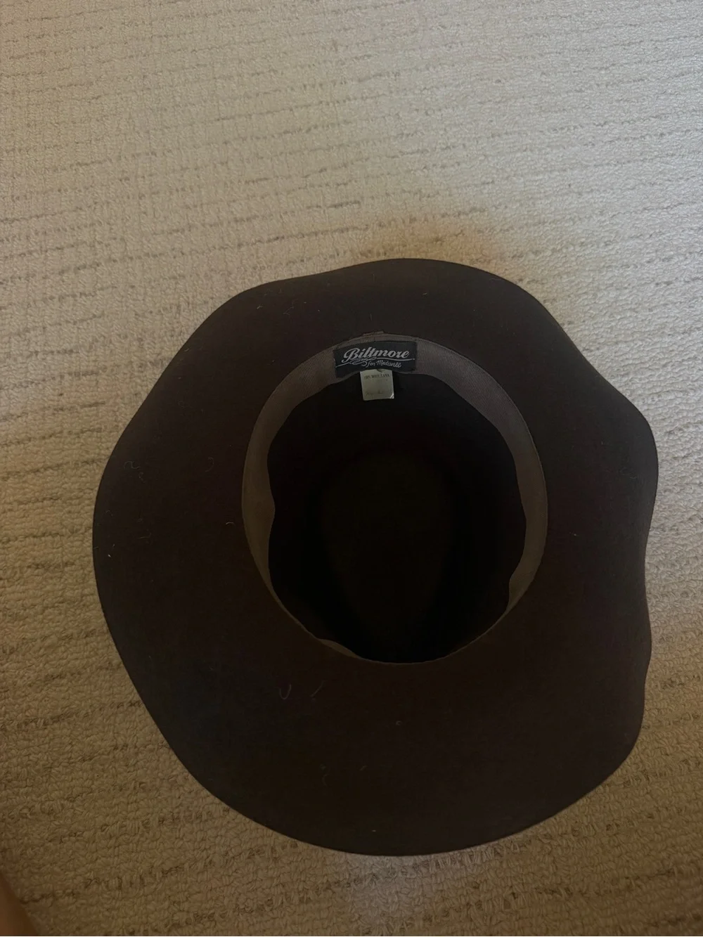 Biltmore for Madewell Classic Brown Wool Felt Wide-Brim Fedora